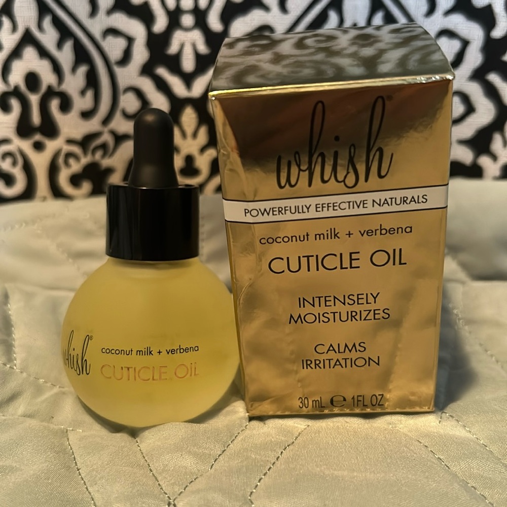 NWT Whish Cuticle Oil, coconut milk + verbena, calms irritation, 30ml, ❤️❤️❤️